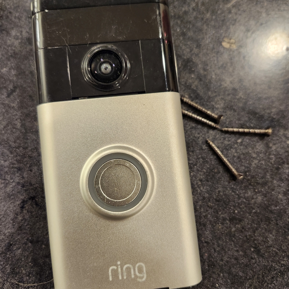 Ring Video Doorbell with Silver and Black Finish